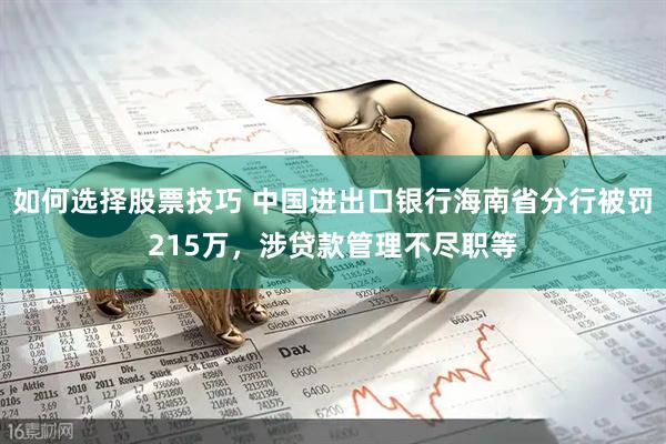 如何选择股票技巧 中国进出口银行海南省分行被罚215万，涉贷款管理不尽职等