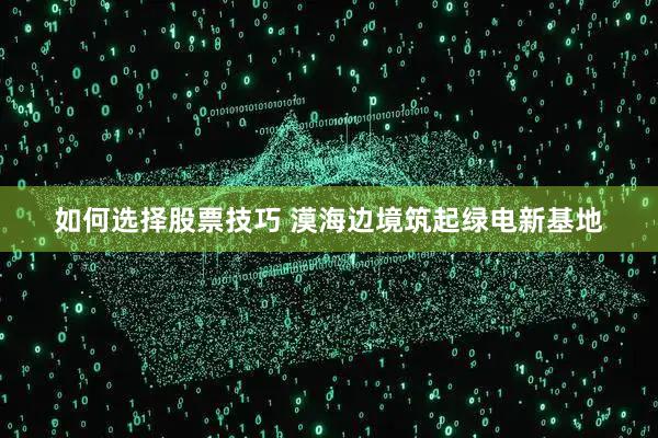 如何选择股票技巧 漠海边境筑起绿电新基地